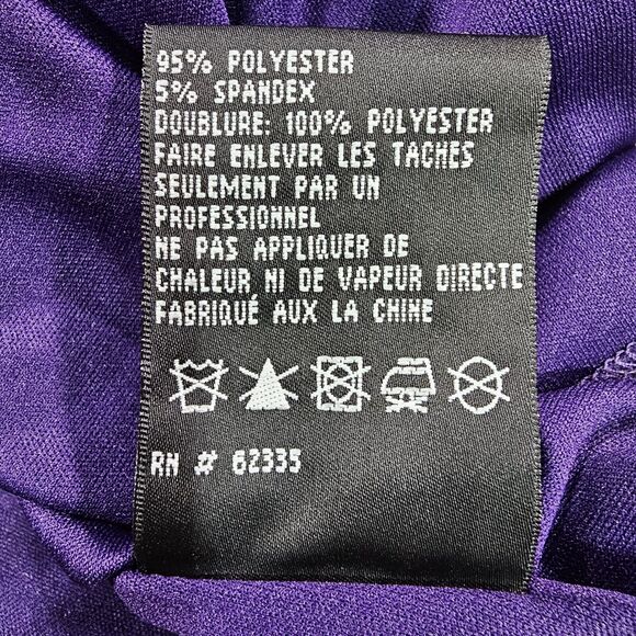 Betsy & Adam WOMENS SIZE 0 Purple Metallic Halter Formal Evening Dress Gown - Picture 15 of 16